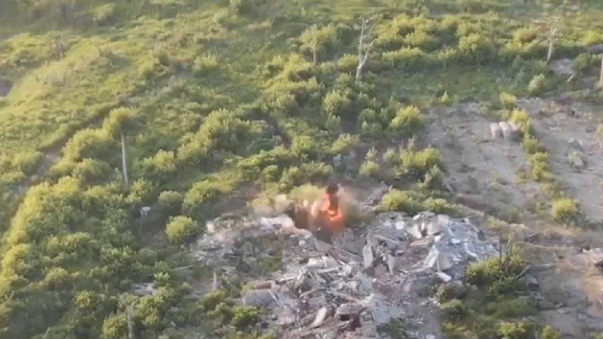 Военные уничтожили позиции врага на Донбассе Военные уничтожили позиции врага на Донбассе