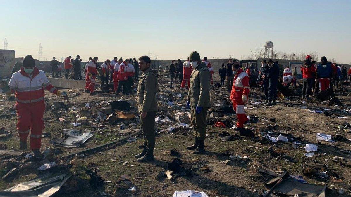 Місце катастрофи українського літака в Ірані Місце катастрофи українського літака в Ірані