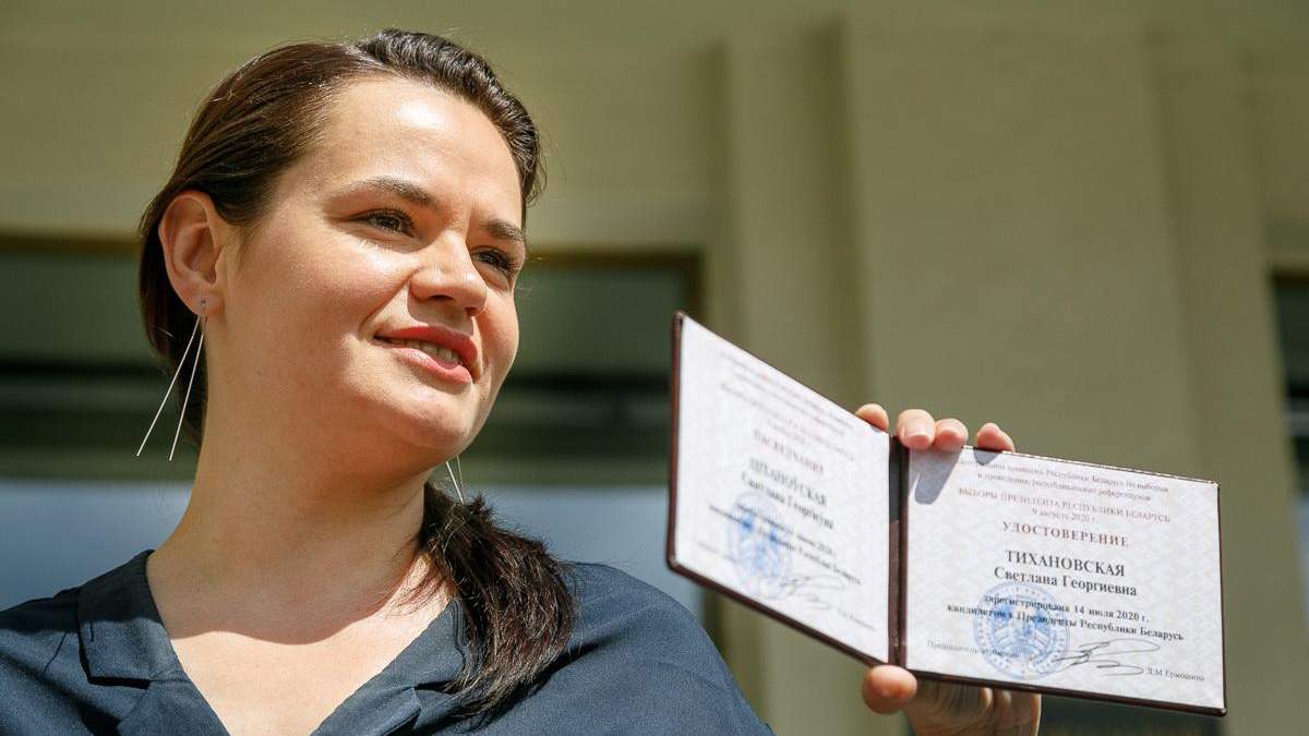 Вибори президента Білорусі 2020: опонентка Лукашенка Тихановська має намір оголосити себе переможницею Вибори президента Білорусі 2020: опонентка Лукашенка Тихановська має намір оголосити себе переможницею
