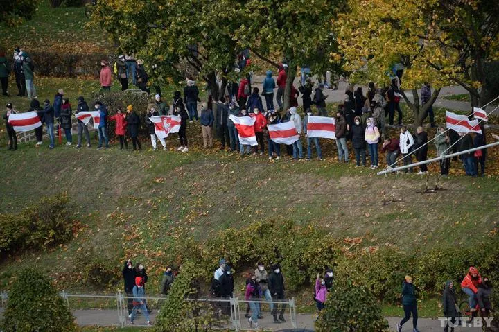 Брест, Ланцюг солідарності, протести в Білорусі, 18 жовтня 
